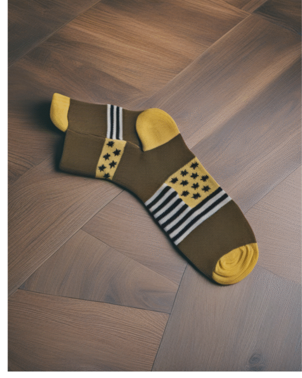 star pattern socks with different colors