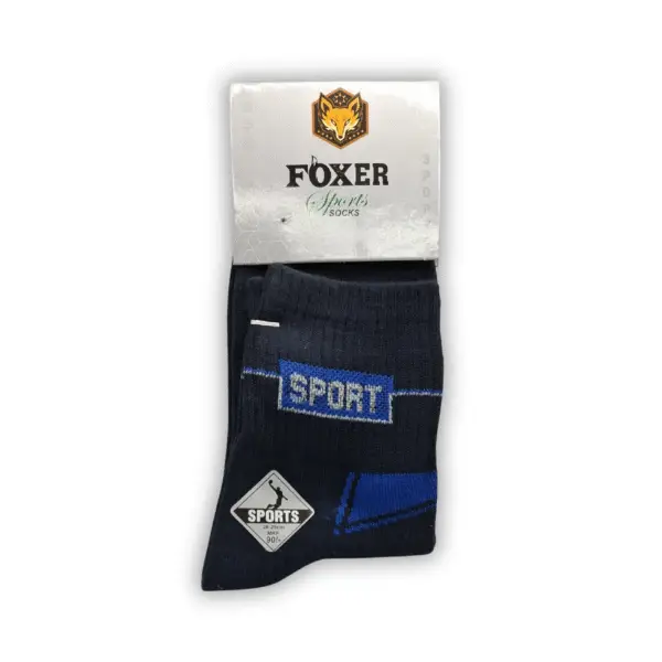 Foxer Sports Gridline Crew Socks – 2 Pair Combo - Image 2