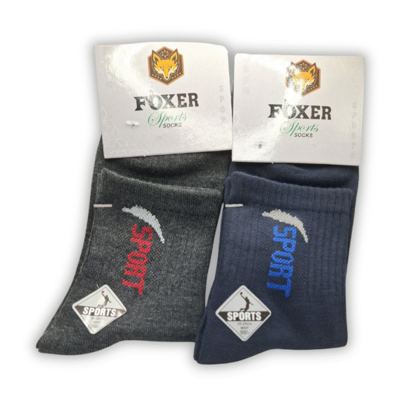 Foxer Sports Crew Socks – Dual Pack - Image 3